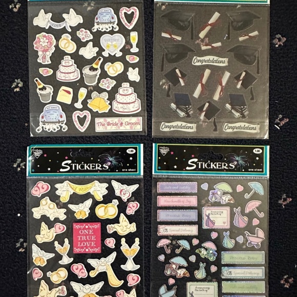 Assorted Stickers - Baby, Wedding, Graduation - Picture 1 of 1